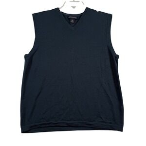 Banana Republic Mens V Neck Sleeveless Merino Wool Sweater Vest Size Large